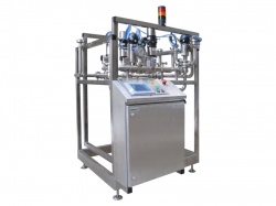 The equipment for normalization of milk and cream in a stream